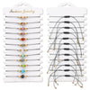 12Pcs/Set Colorful Stone Bracelets Adjustable Rope Braided Bracelet Handmade Bohemia Bracelets with Cards - Image 8
