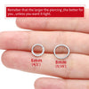 1PCS Titanium Septum Hoop Daith Piercing Jewelry for Nose Helix Conch Tragus 16/18G Rook Lip Hoop Ring - Image 3
