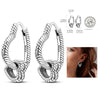 Silver Hoop Earrings For Woman Zircon Heart Shape Star Eardrop Earring Jewelry - Image 22