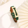 Leather Bracelet for Women Men Adjustable Double Wrap Wristband with Gold Plated Buckle Jewelry Multiple Colors - Image 11