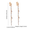 Korean Long Crystal Tassel Clip on Earrings For Women Jewelry Zircon Women's Earrings - Image 6
