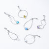 Silver 12 Month Birthday Stone Adjustable Chain Rings For Women Everyday Wear And As Gifts - Image 4