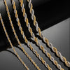 2/3/4/5/6mm Stainless Steel Twisted Rope Chain Long Necklace for Men Women Mixed Color Statement Punk Rock Metal Jewelry - Image 1