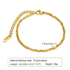 Gold Plated Link Bracelet for Women, Stainless Steel Stackable Chain Wristband, Adjustable Jewelry - Image 17