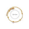 Stainless Steel Beaded Snake Chain Bracelet in Gold-Tone with 19 cm Length - Image 5