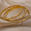 3pcs Glossy Gold Plated Stainless Steel Bangle Bracelet for Women Minimalist Basic Wristband Bangles Jewelry - Image 2