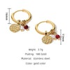 Yachan Gold Plated Stainless Steel Hoop Earrings for Women Tap Texture Metal Pearl Charms Earring Jewelry Gift - Image 6