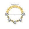 Titanium 16G Hinged Daith Earring Segment Hoop 8mm/10mm CZ Septum Clicker Nose Ring Piercing Body Jewelry - Image 10