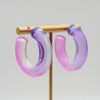 Really Pretty Multicolor Green Purple Yellow Red Resin Acrylic Circle Chunky Hoop Earrings For Women - Image 35