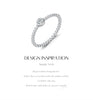 Bezel Setting Ring Silver Beads Stackable Finger Rings For Women Lab Diamond Jewelry - Image 12
