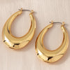Women's Hoop Earrings with a Smooth Surface and Welded Design, Simple Hoop Earrings Suitable for Daily Wear and Parties - Image 4