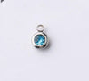60 piece/lot Stainless Steel Crystal Pendant steel Gold Color 12 Birthstone Charm Round 6mm 6.5mm Rhinestones Charms - Image 12