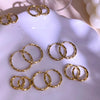 Carlidana Chic Simple Hoop Earrings Simple Women Earrings Stainless Steel Gold Plated Twisted Circle Huggies Earring - Image 1