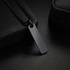 Stainless Steel Punk Square Pendant Necklace for Men Women Blank Bar Couples Necklaces Birthday Christmas Jewelry Gift - Image 3