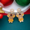 Christmas Red Zircon Crystal Bow Stud Earrings For Women Heart Shape Bowknot Christmas Earring Year Festival Jewelry - Image 7