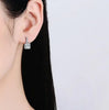 Silver Color Square Zircon Earrings for Women Girl Simple Korean Silver Needle Ear Buckles Earring Jewelry - Image 6