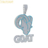 Iced Out Bling CZ Letter Badge Pendant Necklace Cubic Zirconia Gold Color Lettes Money Charm Men Hip Hop Jewelry - Image 13