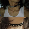 Punk Long Spike Choker Faux Leather Collar for Women Men Cool Big Rivets Studded Chocker Goth Style Necklace Accessories - Image 1