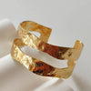 Irregular Hammered Metal Bangle For Women Jewelry Punk Cuff Bracelets Wholesales Accessories Timeless Styles 2023443 - Image 1
