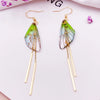 Minar Wonderful Multicolor Resin Butterfly Long Tassel Earring for Women Shinning Flake Simulation Wings Drop Dangle Earrings - Image 8