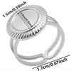 1/2pcs Mix Silver/Gold Color Oval Flower Sun Ring Stainless Steel Rings For Women Men Accessories Round Blank Cobochons Settings - Image 9