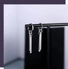 Silver Color Personality Long Pendant Earring Men Women Earrings Square Stick Earrings Cool Statement Earring - Image 5