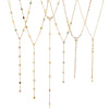 Stainless Steel Y-Shaped Pendant Necklace with Stone Details - Image 1