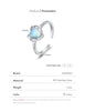 MODIAN 925 Sterling Silver Exquisite Sparkle Moonstone Adjustable Rings For Women Heart Free Size Rings Fine Jewelry