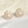 Sugar Cube Geometric Stud Earrings For Women Full Inlay Zircon Piercing Earring Engagement Wedding Jewelry - Image 22