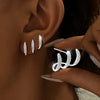 2pcs Elegant Rhinestone Three-Claw Earrings for Women Cute Design Earring Party Jewelry Gifts - Image 7