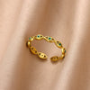 Gemstone Flower Stainless Steel Rings Zircon Adjustable Ring Women Wedding Anti Fading Jewelry Vacation Accessories Gift - Image 6