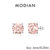 Silver Polygon Multi-Color Rose Cut Cubic Zirconia Stud Earrings For Women Party Jewelry - Image 14