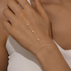 Silver Sparking Hand Chain Bracelets For Women Geometric CZ Eight-pointed Star Bracelets Jewelry - Image 9