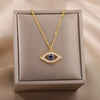 Hollow Geometric Oval Necklaces For Women Stainless Steel Gold Color Oval Pendant Necklace Party Christmas Jewelry Gift - Image 10