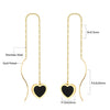 2PC/1pair Heart Love White Shell Drop Earring for Women Stainless Steel Hoop Earrings Romantic Valentine's Day Gift - Image 5