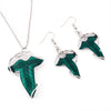 Vintage Charm Elf Green Leaf Necklace Elven Pin Brooch Pendant Necklace Women Alloy Chain Earrings Jewelry Gifts - Image 3