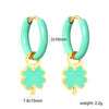 1 Pairs Butterfly Heart Rainbow Earring for Women Stainless Steel Dripping Oil Female Hoop Earrings Jewelry Party Gift - Image 21