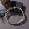Punk Style Gold Color Multilayer Wrap Necklace for Women Simple Design, Holiday Party Jewelry Accessories - Image 3