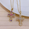 Men Women Hip Hop Zircon Cross Shiny Pendant Stainless Steel Necklace Charm Bling Necklaces Jewelry Gifts - Image 1