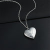 Silver Color Love Heart Photo Frame Pendant Necklace For Women I Love You Flower Pattern Heart Openable Locket Necklace Jewelry - Image 4