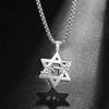 Am Yisrael Chai Necklace Stainless Steel Star of David Necklace Jewish Faith Hexagram Necklace Gift for Women Men Hanukkah Gift - Image 4