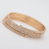 Rhinestone Upper Arm Bracelet Gold Color Punk Full Shiny Rhinestone Bangles Silver Color Coil Swirl Spiral Shape Armband Cuff - Image 3