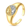 Gold Snake Adjustable Ring Silver Golden Letter A Free Heart Star Moon Open Rings For Women Jewelry Gift - Image 9