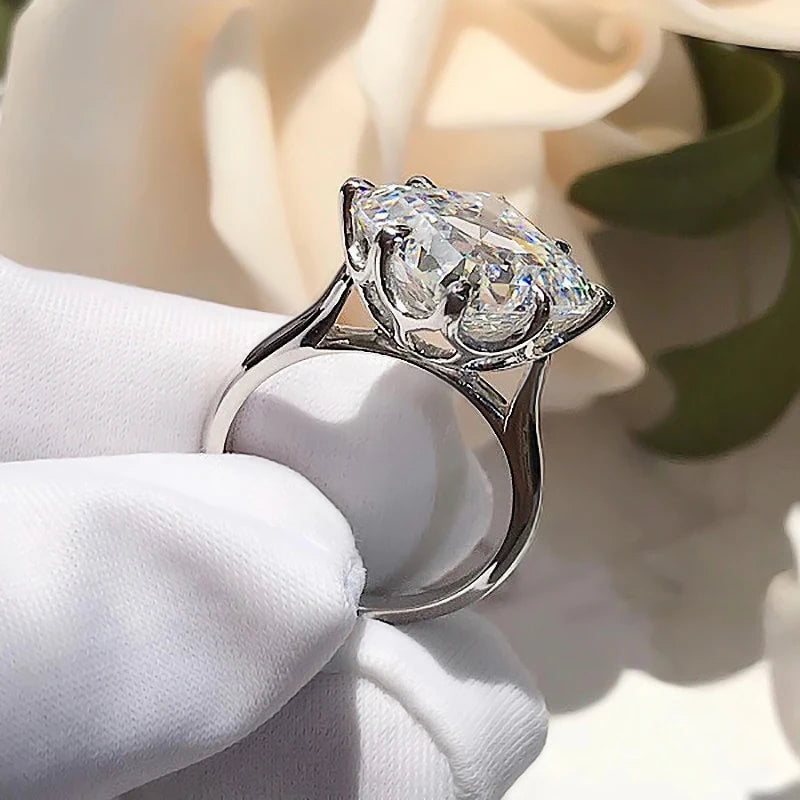 Square Cubic Zirconia Princess Ring in Multiple Sizes - Image 1