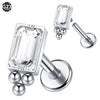 1Pc Titanium Cz Crystal Ear Cartilage Tragus Helix Daith Piercing Internal Thread Lip Stud Labret Piercing Body Jewelry 16G - Image 5
