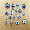 Palm Oval Flower Connectors Antique Silver Plated Blue Resin Eyes For Bracelets Charms Making Jewelry Hcjbab - Image 2