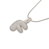 Silver Color Bubble Initial Letters Necklaces 26 Letters Pendants Necklaces for Women Brass CZ Jewelry - Image 10
