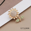 Mini Brooches for Women Clover Sun Flower Bow Knot Bee Cat Anti Slip Buckle Metal Lapel Pin Clothing Accessories - Image 13