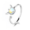 Ventfille Silver Opal Ring Female Index Finger Opening Adjustable Tail Ring Simple Jewelry Gift - Image 20