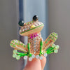 Ctue Rhinestone Frog Brooches for Women Lovely Vivid Animal Alloy Brooch Pin Men Suit Coat Accessory Jewelry Gifts - Image 9